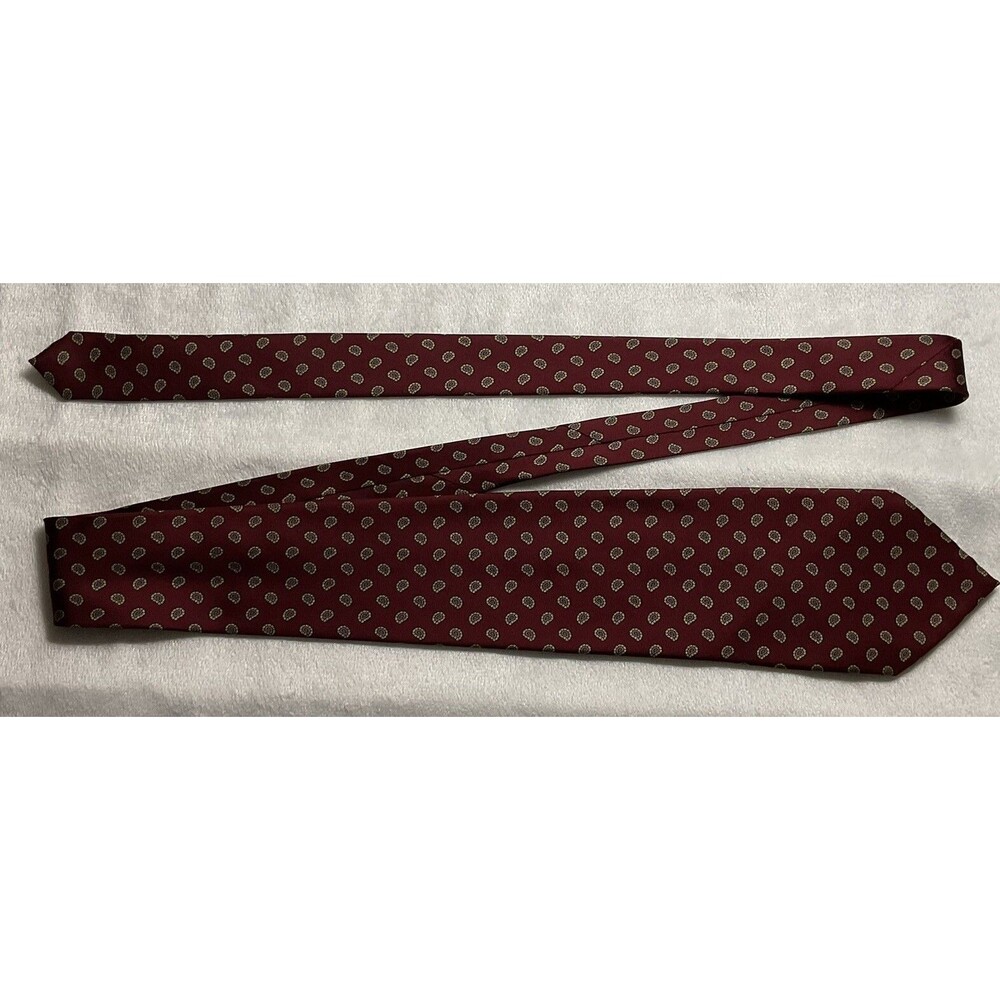 Amherst & Brock 100% Maroon Silk Tie